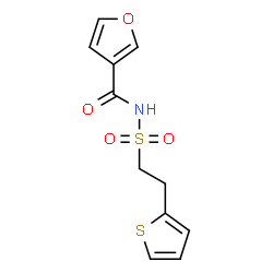 ChemSpider 2D Image | N-{[2-(2-Thienyl)ethyl]sulfonyl}-3-furamide | C11H11NO4S2