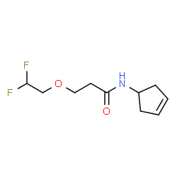 ChemSpider 2D Image | N-(3-Cyclopenten-1-yl)-3-(2,2-difluoroethoxy)propanamide | C10H15F2NO2