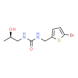 ChemSpider 2D Image | 1-[(5-Bromo-2-thienyl)methyl]-3-[(2R)-2-hydroxypropyl]urea | C9H13BrN2O2S