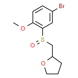 ChemSpider 2D Image | 2-{[(5-Bromo-2-methoxyphenyl)sulfinyl]methyl}tetrahydrofuran | C12H15BrO3S