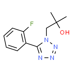 ChemSpider 2D Image | 1-[5-(2-Fluorophenyl)-1H-tetrazol-1-yl]-2-methyl-2-propanol | C11H13FN4O