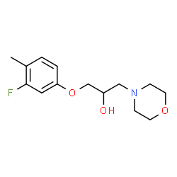ChemSpider 2D Image | 1-(3-Fluoro-4-methylphenoxy)-3-(4-morpholinyl)-2-propanol | C14H20FNO3