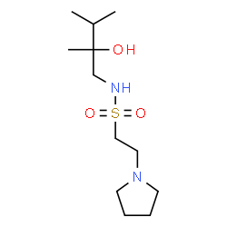 ChemSpider 2D Image | N-(2-Hydroxy-2,3-dimethylbutyl)-2-(1-pyrrolidinyl)ethanesulfonamide | C12H26N2O3S