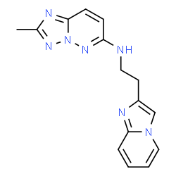 ChemSpider 2D Image | N-[2-(Imidazo[1,2-a]pyridin-2-yl)ethyl]-2-methyl[1,2,4]triazolo[1,5-b]pyridazin-6-amine | C15H15N7