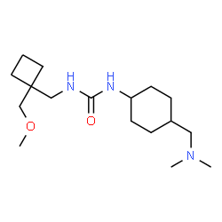 ChemSpider 2D Image | 1-{4-[(Dimethylamino)methyl]cyclohexyl}-3-{[1-(methoxymethyl)cyclobutyl]methyl}urea | C17H33N3O2