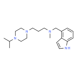 ChemSpider 2D Image | N-(1H-Indol-4-ylmethyl)-3-(4-isopropyl-1-piperazinyl)-N-methyl-1-propanamine | C20H32N4