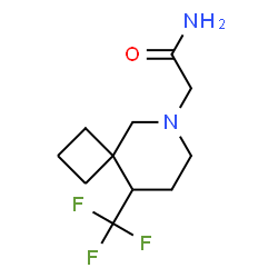 ChemSpider 2D Image | 2-[9-(Trifluoromethyl)-6-azaspiro[3.5]non-6-yl]acetamide | C11H17F3N2O