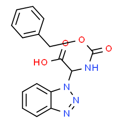 ChemSpider 2D Image | 1H-Benzotriazol-1-yl{[(benzyloxy)carbonyl]amino}acetic acid | C16H14N4O4