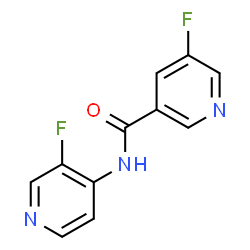 ChemSpider 2D Image | 5-Fluoro-N-(3-fluoro-4-pyridinyl)nicotinamide | C11H7F2N3O