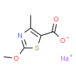 ChemSpider 2D Image | Sodium 2-methoxy-4-methyl-1,3-thiazole-5-carboxylate | C6H6NNaO3S