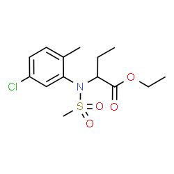 ChemSpider 2D Image | Ethyl 2-[(5-chloro-2-methylphenyl)(methylsulfonyl)amino]butanoate | C14H20ClNO4S
