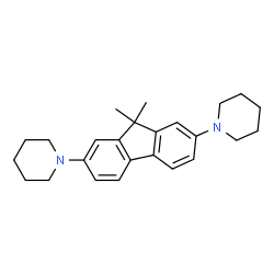 ChemSpider 2D Image | 1,1'-(9,9-Dimethyl-9H-fluorene-2,7-diyl)dipiperidine | C25H32N2