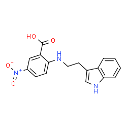 ChemSpider 2D Image | 2-{[2-(1H-Indol-3-yl)ethyl]amino}-5-nitrobenzoic acid | C17H15N3O4