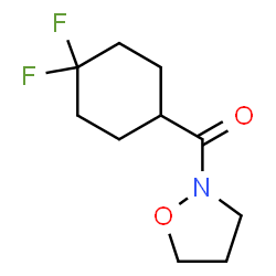 ChemSpider 2D Image | (4,4-Difluorocyclohexyl)(1,2-oxazolidin-2-yl)methanone | C10H15F2NO2