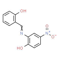 ChemSpider 2D Image | 2-[(2-Hydroxybenzylidene)amino]-4-nitrophenol | C13H10N2O4