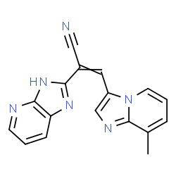 ChemSpider 2D Image | 2-(3H-Imidazo[4,5-b]pyridin-2-yl)-3-(8-methylimidazo[1,2-a]pyridin-3-yl)acrylonitrile | C17H12N6