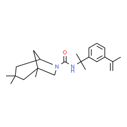 ChemSpider 2D Image | N-[2-(3-Isopropenylphenyl)-2-propanyl]-1,3,3-trimethyl-6-azabicyclo[3.2.1]octane-6-carboxamide | C23H34N2O