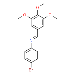 ChemSpider 2D Image | (E)-N-(4-Bromophenyl)-1-(3,4,5-trimethoxyphenyl)methanimine | C16H16BrNO3