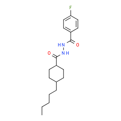 ChemSpider 2D Image | 4-Fluoro-N'-[(4-pentylcyclohexyl)carbonyl]benzohydrazide | C19H27FN2O2