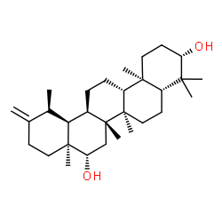 ChemSpider 2D Image | (3beta,16beta,19alpha)-Urs-20(30)-ene-3,16-diol | C30H50O2
