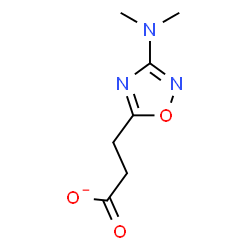 ChemSpider 2D Image | 3-[3-(Dimethylamino)-1,2,4-oxadiazol-5-yl]propanoate | C7H10N3O3