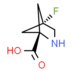 ChemSpider 2D Image | (1r,4r)-4-Fluoro-2-azabicyclo[2.1.1]hexane-1-carboxylic acid | C6H8FNO2
