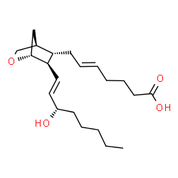 ChemSpider 2D Image | (5E)-7-{(1R,4S,5S,6R)-6-[(1E,3S)-3-Hydroxy-1-octen-1-yl]-2-oxabicyclo[2.2.1]hept-5-yl}-5-heptenoic acid | C21H34O4