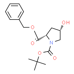 ChemSpider 2D Image | 2-Benzyl 1-(2-methyl-2-propanyl) (2S,4S)-4-hydroxy-1,2-pyrrolidinedicarboxylate | C17H23NO5