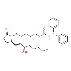 ChemSpider 2D Image | (15R)-15-Hydroxy-9-oxo-N',N'-diphenylprost-13-ene-1-hydrazide | C32H44N2O3