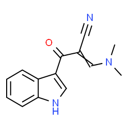ChemSpider 2D Image | 3-(Dimethylamino)-2-(1H-indol-3-ylcarbonyl)acrylonitrile | C14H13N3O