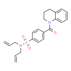 ChemSpider 2D Image | N,N-Diallyl-4-(3,4-dihydro-1(2H)-quinolinylcarbonyl)benzenesulfonamide | C22H24N2O3S