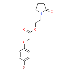 ChemSpider 2D Image | 2-(2-Oxo-1-pyrrolidinyl)ethyl (4-bromophenoxy)acetate | C14H16BrNO4