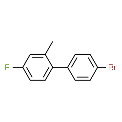 ChemSpider 2D Image | 4'-Bromo-4-fluoro-2-methylbiphenyl | C13H10BrF