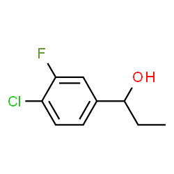 ChemSpider 2D Image | 1-(4-Chloro-3-fluorophenyl)-1-propanol | C9H10ClFO