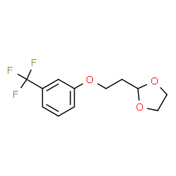 ChemSpider 2D Image | 2-{2-[3-(Trifluoromethyl)phenoxy]ethyl}-1,3-dioxolane | C12H13F3O3