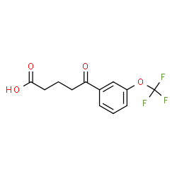 ChemSpider 2D Image | 5-Oxo-5-[3-(trifluoromethoxy)phenyl]pentanoic acid | C12H11F3O4