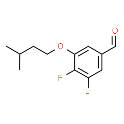 ChemSpider 2D Image | 3,4-Difluoro-5-(3-methylbutoxy)benzaldehyde | C12H14F2O2