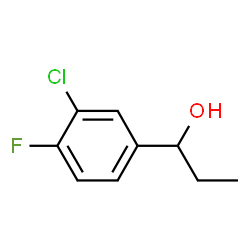 ChemSpider 2D Image | 1-(3-Chloro-4-fluorophenyl)-1-propanol | C9H10ClFO