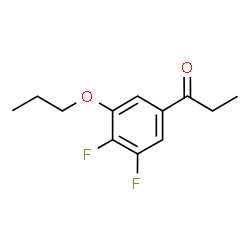 ChemSpider 2D Image | 1-(3,4-Difluoro-5-propoxyphenyl)-1-propanone | C12H14F2O2