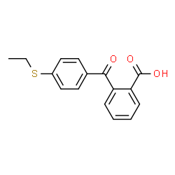 ChemSpider 2D Image | 2-[4-(Ethylsulfanyl)benzoyl]benzoic acid | C16H14O3S