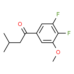 ChemSpider 2D Image | 1-(3,4-Difluoro-5-methoxyphenyl)-3-methyl-1-butanone | C12H14F2O2