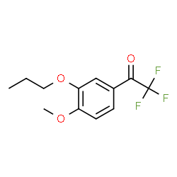ChemSpider 2D Image | 2,2,2-Trifluoro-1-(4-methoxy-3-propoxyphenyl)ethanone | C12H13F3O3