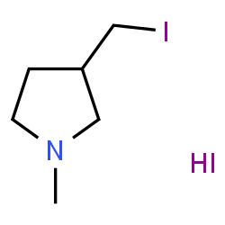 ChemSpider 2D Image | 3-(Iodomethyl)-1-methylpyrrolidine hydroiodide (1:1) | C6H13I2N