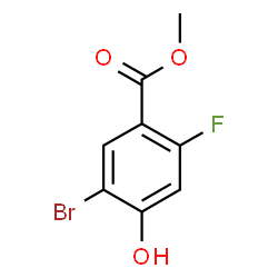 ChemSpider 2D Image | Methyl 5-bromo-2-fluoro-4-hydroxybenzoate | C8H6BrFO3
