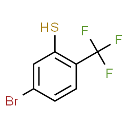 ChemSpider 2D Image | 5-Bromo-2-(trifluoromethyl)benzenethiol | C7H4BrF3S