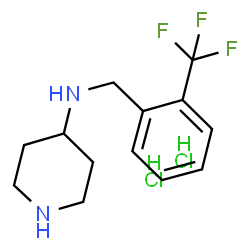 ChemSpider 2D Image | N-[2-(Trifluoromethyl)benzyl]-4-piperidinamine dihydrochloride | C13H19Cl2F3N2
