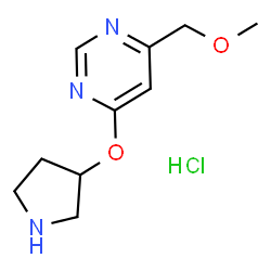 ChemSpider 2D Image | 4-(Methoxymethyl)-6-(pyrrolidin-3-yloxy)pyrimidine hydrochloride | C10H16ClN3O2