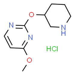 ChemSpider 2D Image | 4-Methoxy-2-(piperidin-3-yloxy)pyrimidine hydrochloride | C10H16ClN3O2