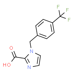 ChemSpider 2D Image | 1-[4-(Trifluoromethyl)benzyl]-1H-imidazole-2-carboxylic acid | C12H9F3N2O2