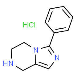 ChemSpider 2D Image | 3-Phenyl-5,6,7,8-tetrahydroimidazo[1,5-a]pyrazine hydrochloride (1:1) | C12H14ClN3
